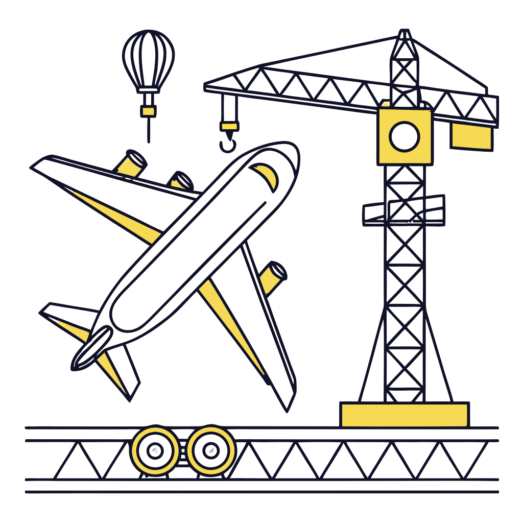 Endmontagelinien für Flugzeuge