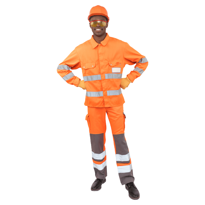 Orange Bau-Overall