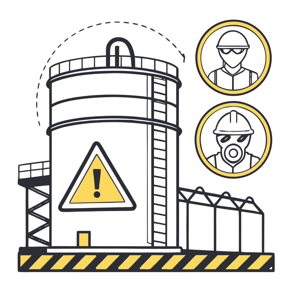 Explosionsgefährliche chemische Produktionsanlagen
