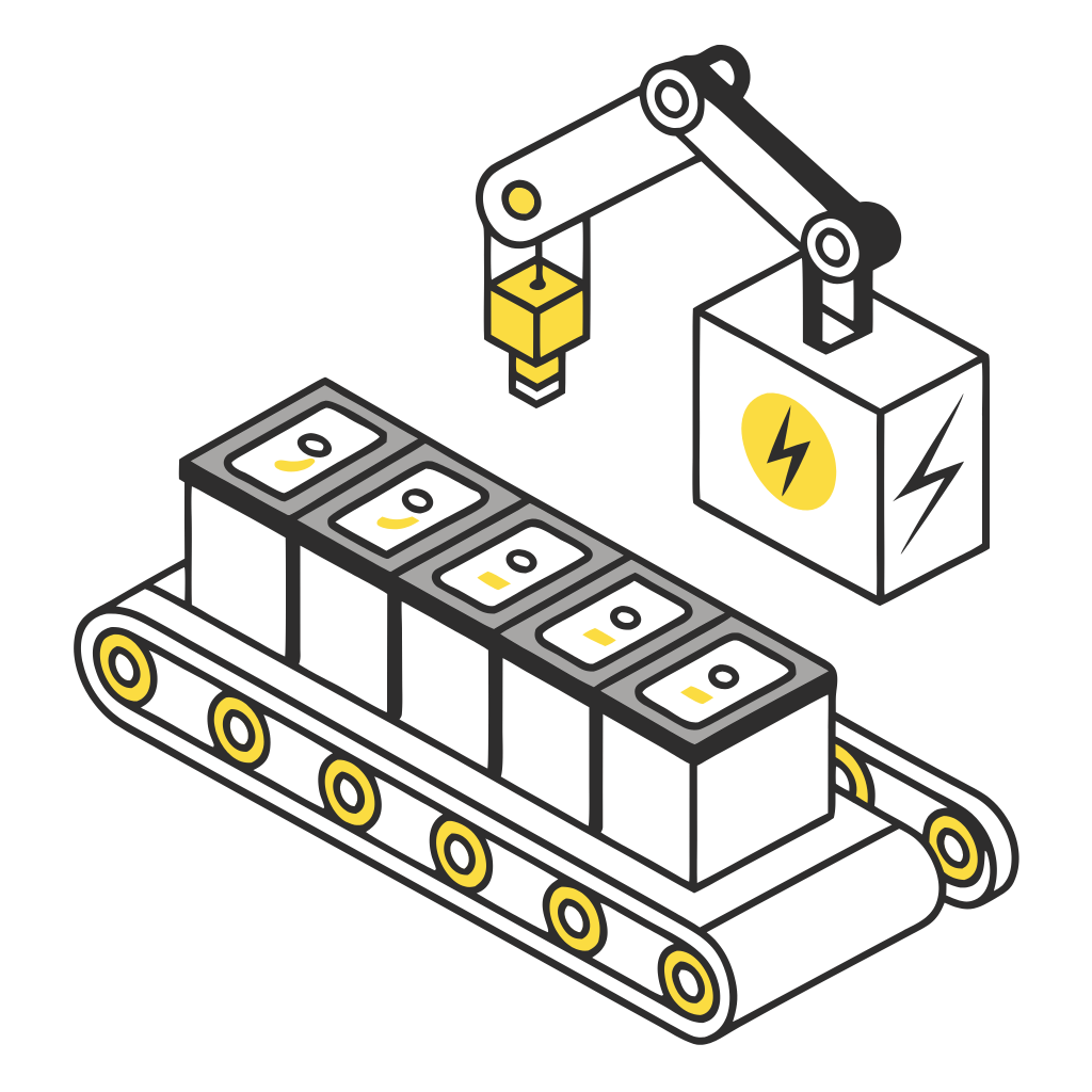 EV-Batteriepack Montagelinien