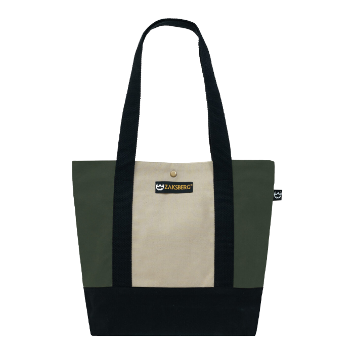 Tricolor Canvas Tote Bag
